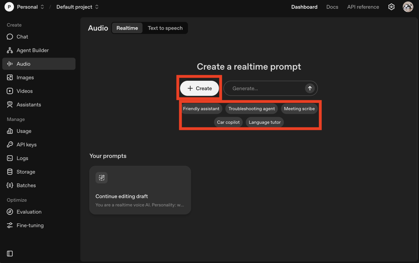 OpenAI Playground1