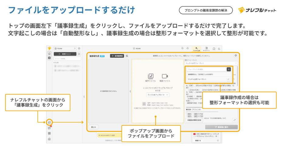データアップロードの説明