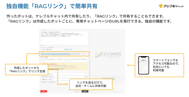ナレフルチャットのRAG説明