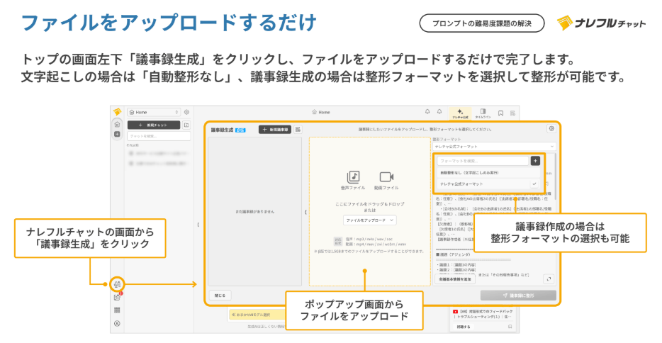 文字起こしフロー