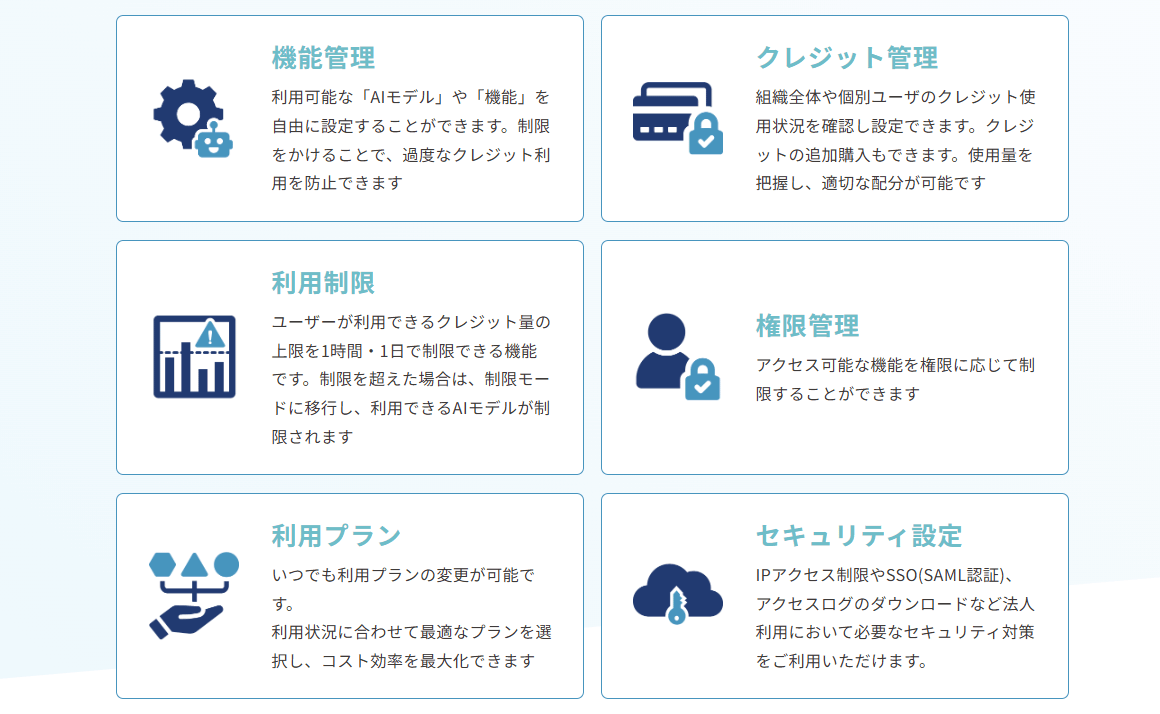 機能一覧