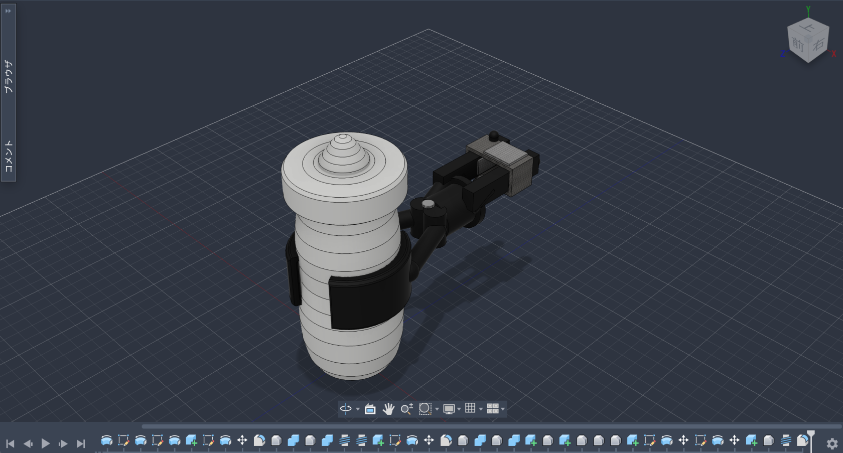 Grok Buildが作ったモデル(側面)